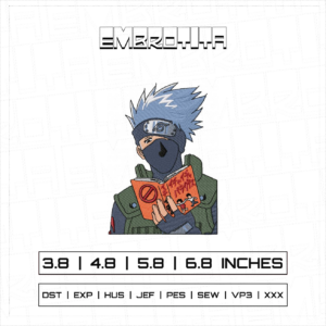 KAKASHI READING X NARUTO Embroidery Design - machine embroidery design file