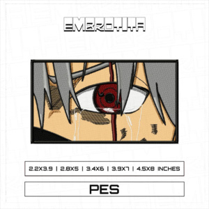 KAKASHI EYES X NARUTO 2 Embroidery Design - machine embroidery design file