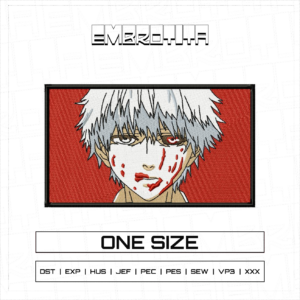 KANEKI KEN 5 8 X TOKYO GHOUL Embroidery Design - machine embroidery design file