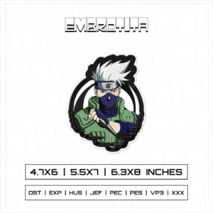KAKASHI X NARUTO 5 Embroidery Design - machine embroidery design file