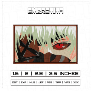 KANEKI X TOKYO GHOUL Embroidery Design - machine embroidery design file