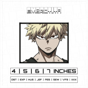 KATSUKI BAKUGO 7 Embroidery Design - machine embroidery design file