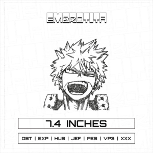 KATSUKI BAKUGO 2 Embroidery Design - machine embroidery design file