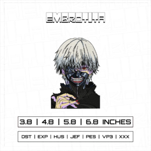KEN KANEKI X TOKYO GHOUL 2 Embroidery Design - machine embroidery design file