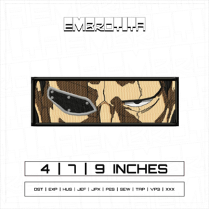 KENPACHI EYES X BLEACH Embroidery Design - machine embroidery design file