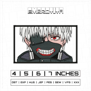 KEN KANEKI 5 X TOKYO GHOUL Embroidery Design - machine embroidery design file