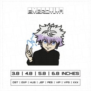 KILLUA ZOLDYCK X HUNTER X HUNTER Embroidery Design - machine embroidery design file