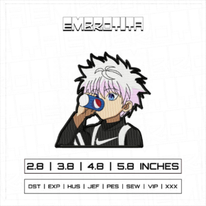 KILLUA ZOLDYCK PEPSI X HUNTER X HUNTER Embroidery Design - machine embroidery design file