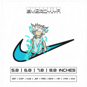 KILLUA ZOLDYCK X HUNTER X HUNTER 2 Embroidery Design - machine embroidery design file