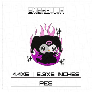 KUROMI 2 Embroidery Design - machine embroidery design file