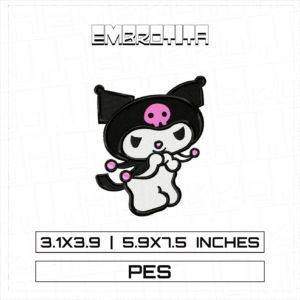 KUROMI3 Embroidery Design - machine embroidery design file