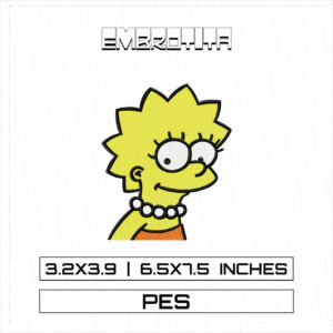 LISA SIMPSON X THE SIMPSONS Embroidery Design - machine embroidery design file