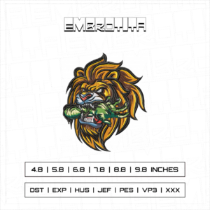 LION HAND Embroidery Design - machine embroidery design file