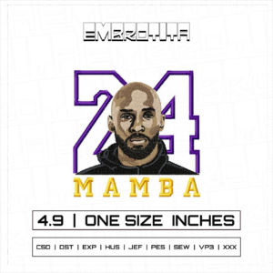 MAMBA Embroidery Design - machine embroidery design file