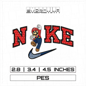 MARIO NIKE Embroidery Design - machine embroidery design file