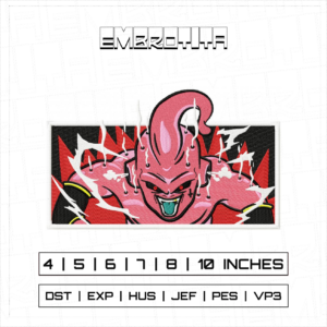 MAJIN BUU 3 Embroidery Design - machine embroidery design file
