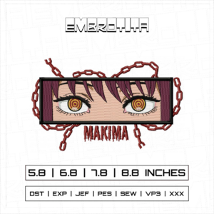 MAKIMA EYES Embroidery Design - machine embroidery design file