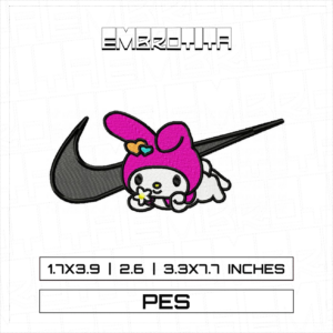 MELODY SANRIO NIKE Embroidery Design - machine embroidery design file