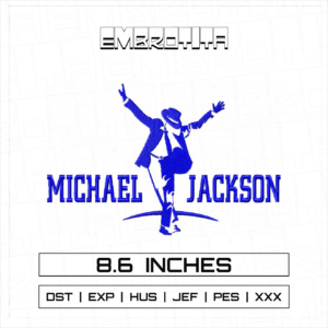 MICHAEL JACKSON Embroidery Design - machine embroidery design file