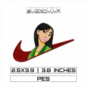 MULAN NIKE Embroidery Design - machine embroidery design file