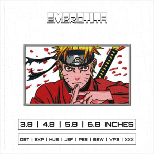 NARUTO RED Embroidery Design - machine embroidery design file