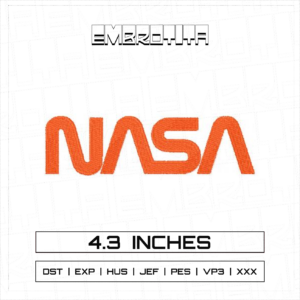 NASA Embroidery Design - machine embroidery design file