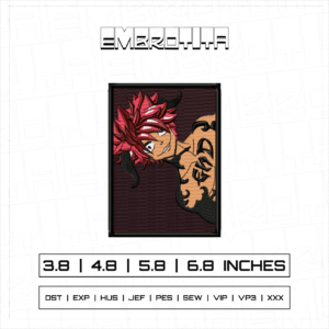 NATSU DRAGNEEL Embroidery Design - machine embroidery design file