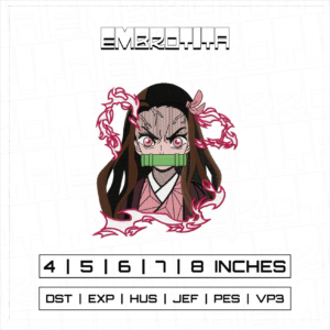 NEZUKO X DEMON SLAYER 2 Embroidery Design - machine embroidery design file