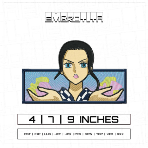 NICO ROBIN X ONE PIECE 2 Embroidery Design - machine embroidery design file