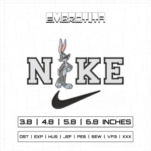 NIKE BUG BUNNY Embroidery Design - machine embroidery design file
