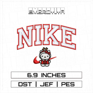 NIKE KITTY CHRISTMAS Embroidery Design - machine embroidery design file