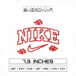 NIKE AKACUKI Embroidery Design - machine embroidery design file