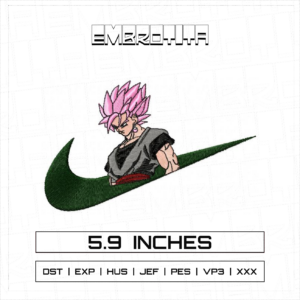 NIKE GOKU BLACK X DRAGON BALL Embroidery Design - machine embroidery design file