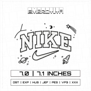 NIKE COSMOS Embroidery Design - machine embroidery design file
