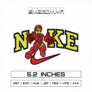 NIKE IRON MAN Embroidery Design - machine embroidery design file