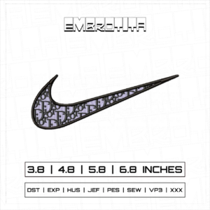 NIKE DIOR X JOJO Embroidery Design - machine embroidery design file