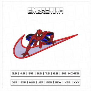 NIKE SPIDERMAN X MARVEL Embroidery Design - machine embroidery design file