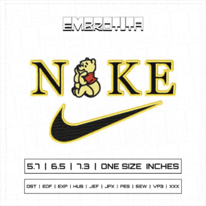 NIKE TEDDY Embroidery Design - machine embroidery design file