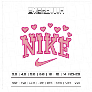 NIKE LOVE Embroidery Design - machine embroidery design file