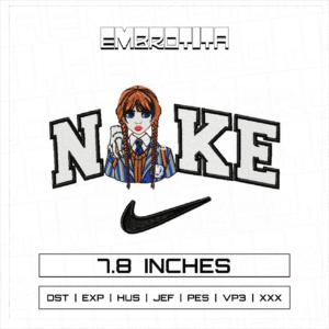NIKE WEDNESDAY Embroidery Design - machine embroidery design file