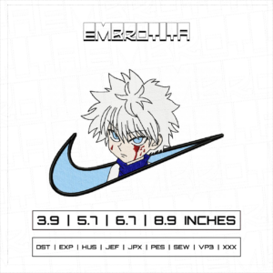 NIKE X KILLUA V2 MEDIUM X HUNTER X HUNTER Embroidery Design - machine embroidery design file