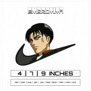 NIKE X LEVI X ATTACK ON TITAN Embroidery Design - machine embroidery design file