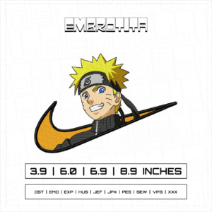 NIKE X NARUTO V2 MEDIUM Embroidery Design - machine embroidery design file