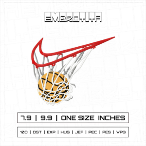 BASKETBALL 2 Embroidery Design - machine embroidery design file