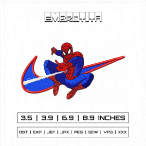 NIKE X SPIDERMAN MEDIUM X MARVEL Embroidery Design - machine embroidery design file
