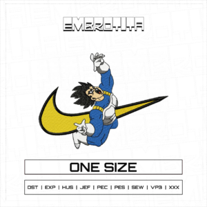 NIKE X VEGETA 7 8 X DRAGON BALL Embroidery Design - machine embroidery design file