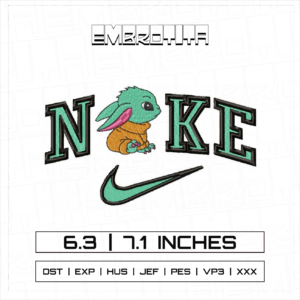 NIKE YODA X STAR WARS Embroidery Design - machine embroidery design file
