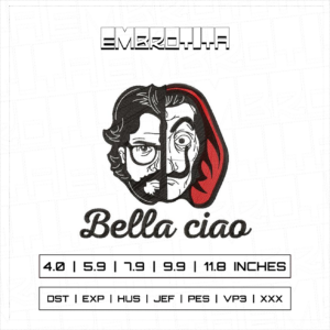 BELLA CIAO Embroidery Design - machine embroidery design file
