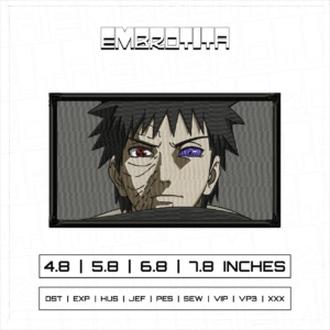 OBITO UCHIHA X NARUTO 3 Embroidery Design - machine embroidery design file