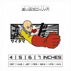 ONE MAN PUNCH 7 Embroidery Design - machine embroidery design file